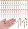 Crafts Plastic Fake Candy Decor Peppermint Ornaments Rainbow Mini Faux Candy for Tree Hanging DIY Xmas Decor Party Decoration Craft (Cane,Small)
